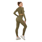Women's Long Sleeve Yoga Set Plus Size Activewear