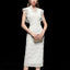 Women's Slim White Lace Long Dress