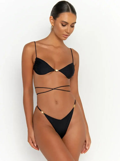 Women's Micro Thong Push Up Bikini