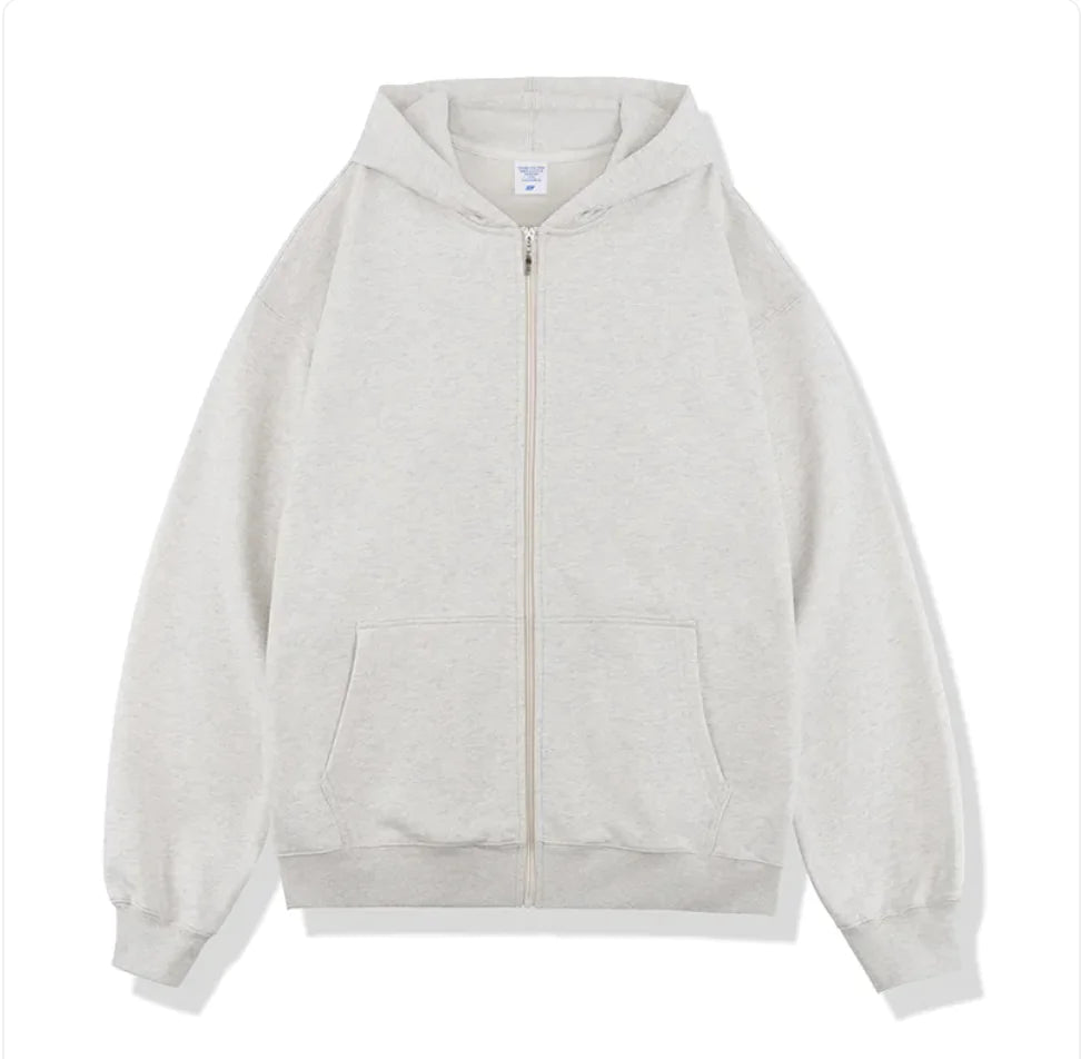 Autumn Winter Terry Hooded Zipper Sweater Main image