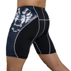 Men's Athletic Quick Dry Compression Shorts With Print