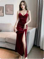Women's Velvet Slip Dress