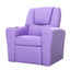Keezi Kids Recliner Chair Purple PU Leather Sofa Lounge Couch Children Armchair