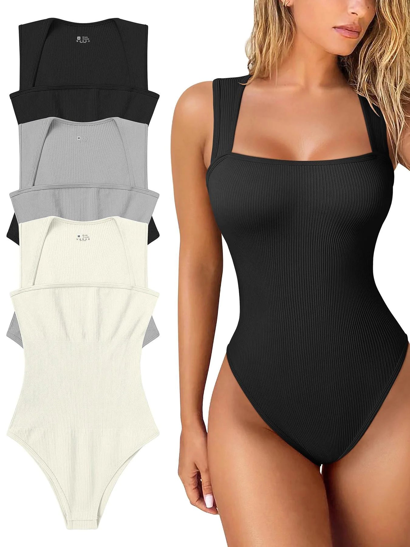 Women's Square Neck Sleeveless Jumpsuit