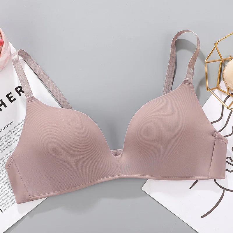 Breathable No Rims Gather Bra for Women