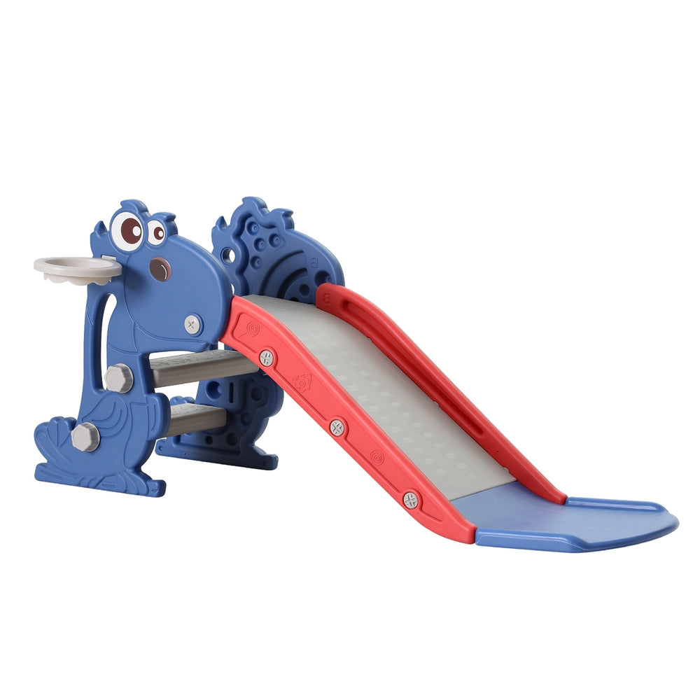 Keezi Kids Slide Set Basketball Hoop Outdoor Playground Toy Dragon 90cm Blue Main image