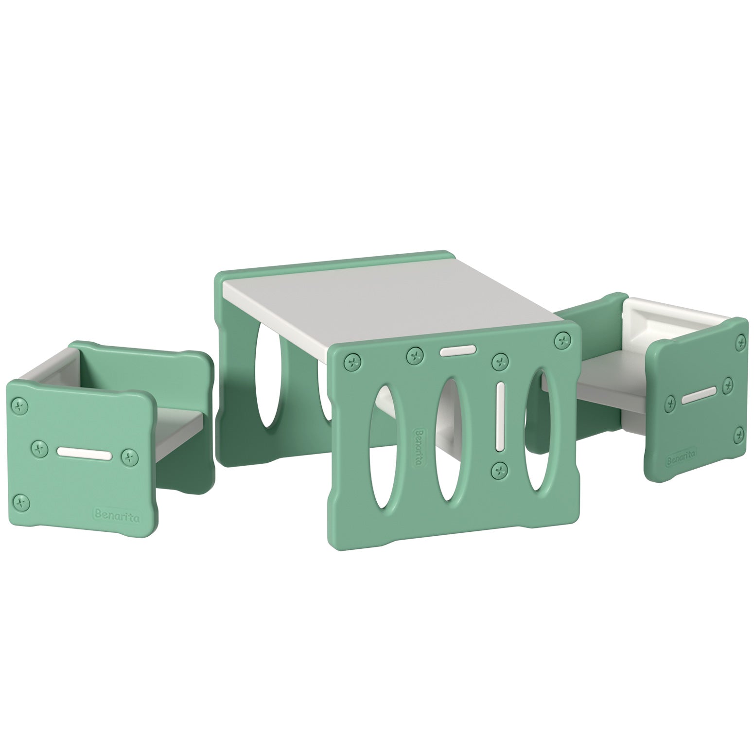 Keezi 3PCS Kids Table and Chairs Set HDPE Main image