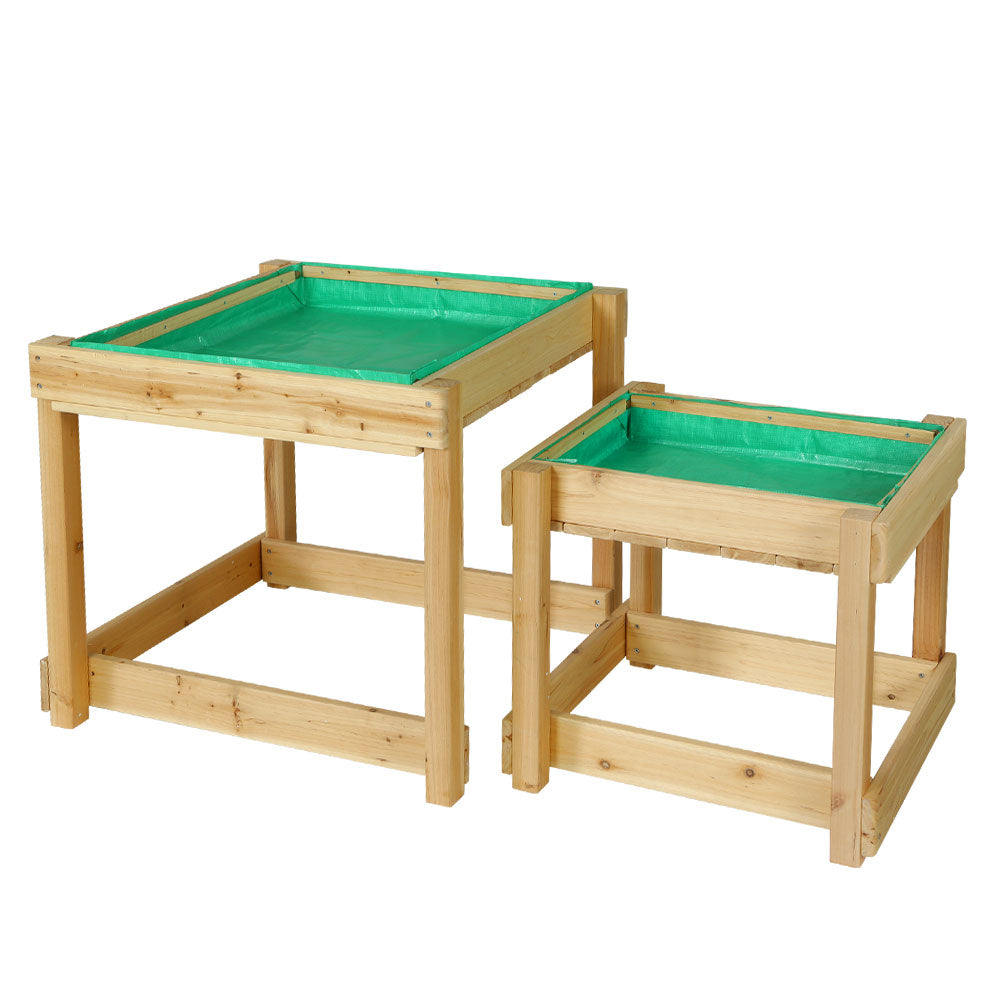 Keezi Kids Sandpit Wooden Sandbox Sand Pit Water Table Outdoor Toys 101cm Main image