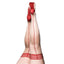 Kixies WHITNEY Nude/Red Seam Thigh Highs Nude / Red Kixies