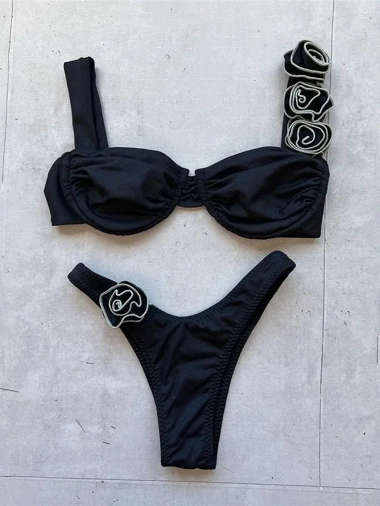 Women's Shiny Push Up Bikini Set