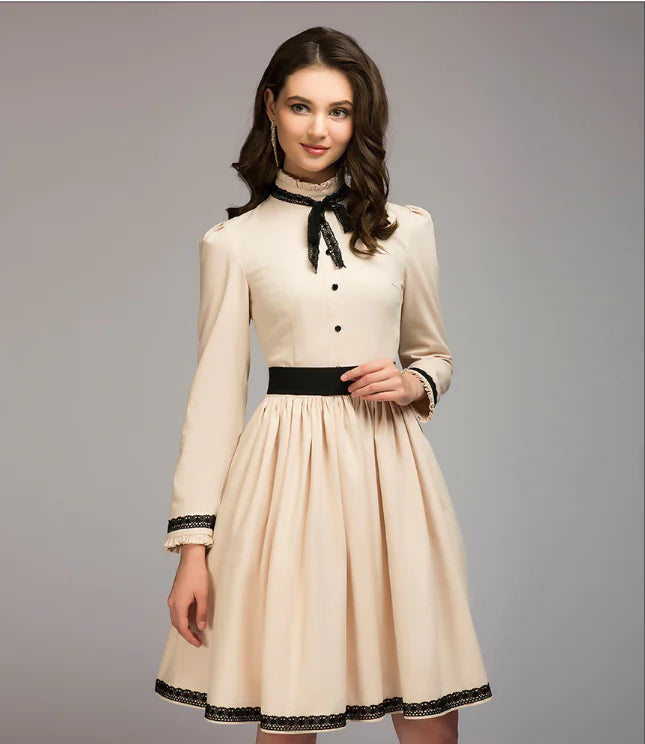 Women's A Line Dress With Bow Main image
