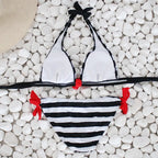 Women's Striped Push Up Bikini Swimwear
