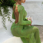 Women's Cross Border Sexy Hollow Back Knit Dress