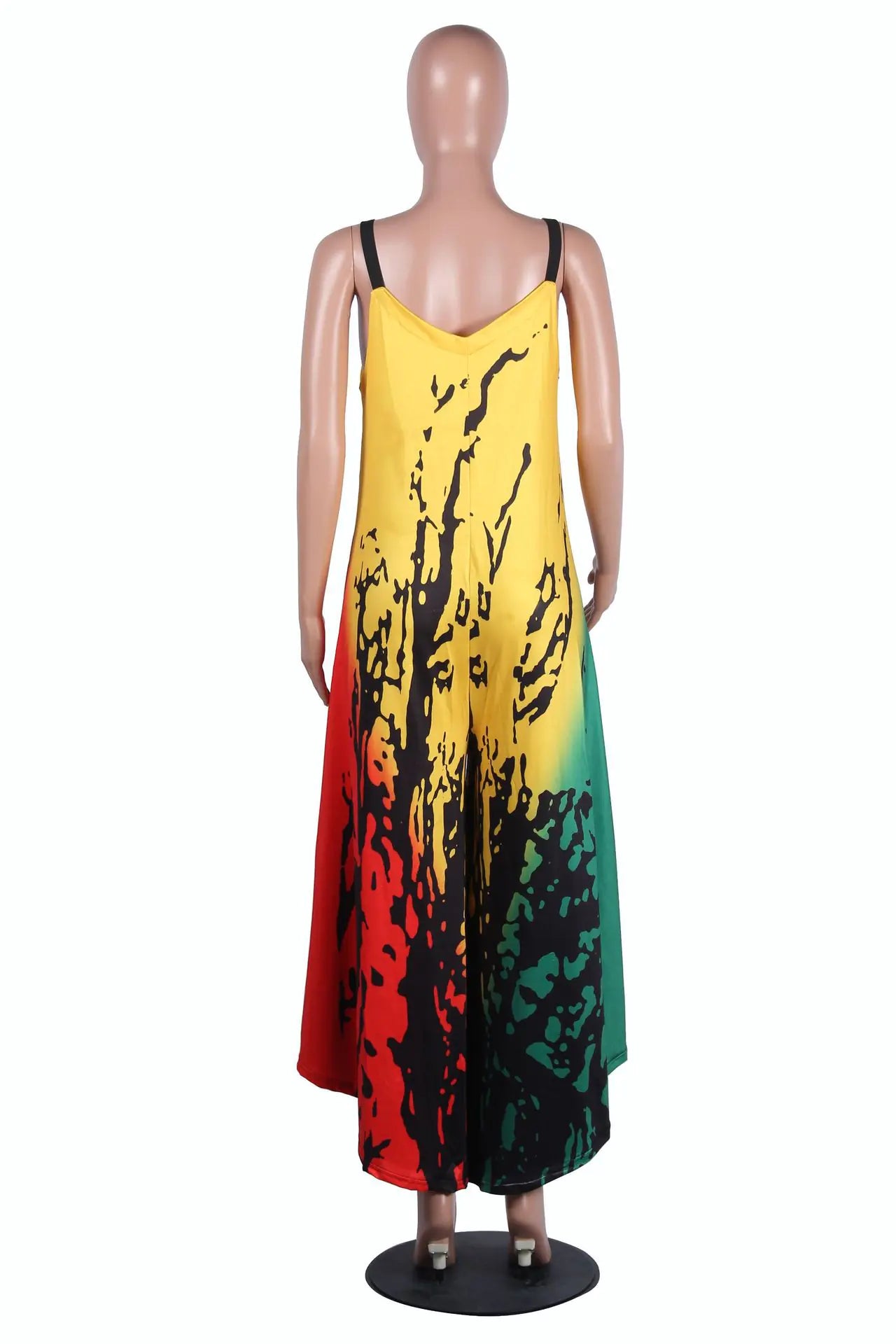 Women's Tricolor Fashion Printed Jumpsuit