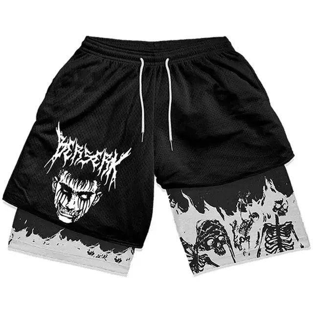 Men’s Anime Gym Shorts Men Shorts Not Branded