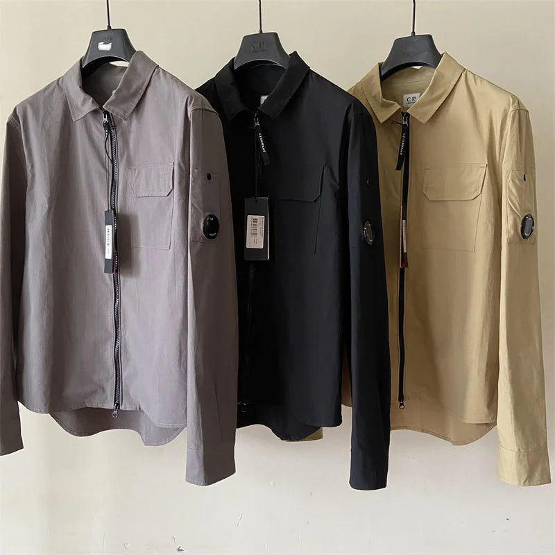 Monochrome Cotton Jacket for Men Secondary image