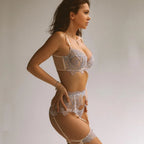 3 Piece Lace Bra Women Lingerie Set