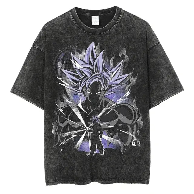 Anime Dragon Ball Washed Oversized Tshirt