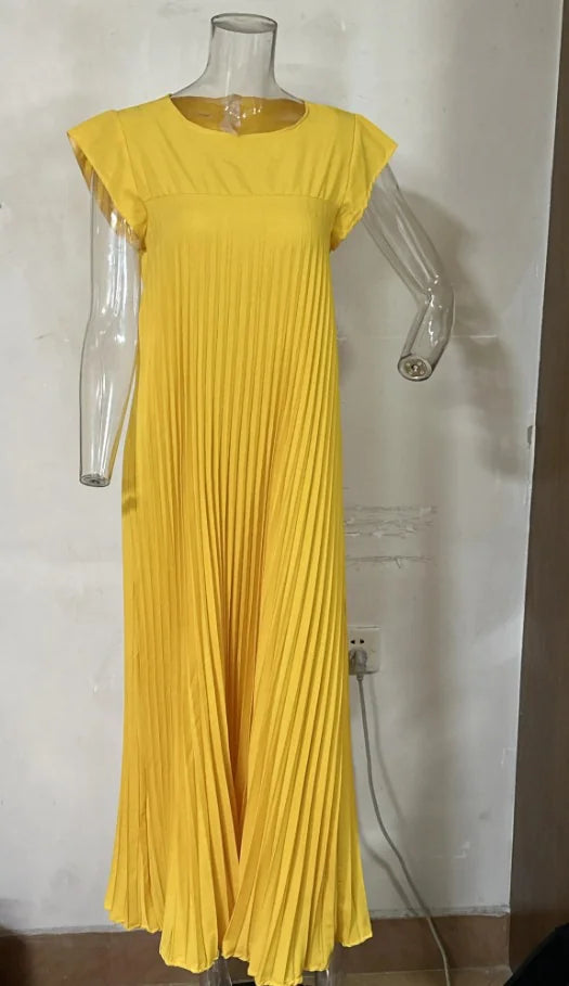 Women's Pleated Maxi Dress