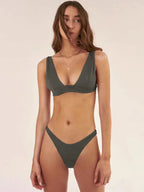 Women's Multicolor Fluorescent Bikini Set