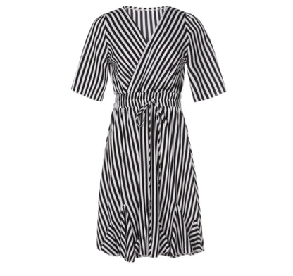 Women's Striped Patchwork Dress