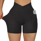 Women's High Waist Workout Seamless Fitness Yoga Shorts
