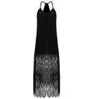 Women's Lace V Neck Spliced Dress (Beach Dress)