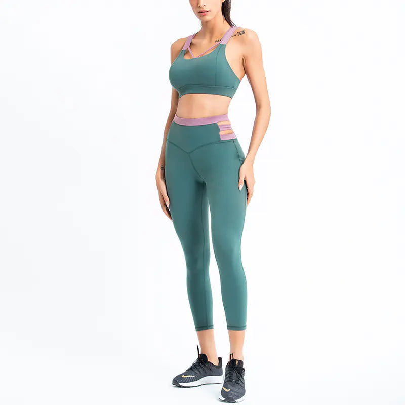 Women's 2020 Cross Border Yoga Suit Set Quick-Dry Activewear
