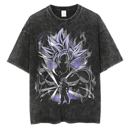 Anime Dragon Ball Washed Oversized Tshirt