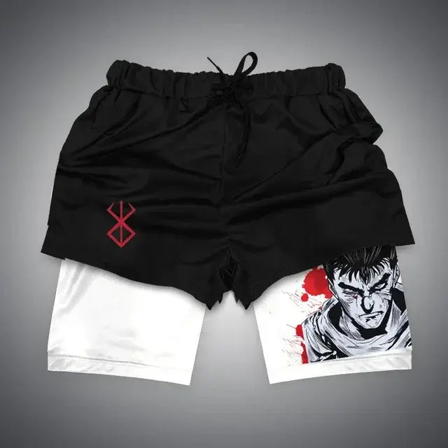 Men’s Anime Gym Shorts Men Shorts Not Branded