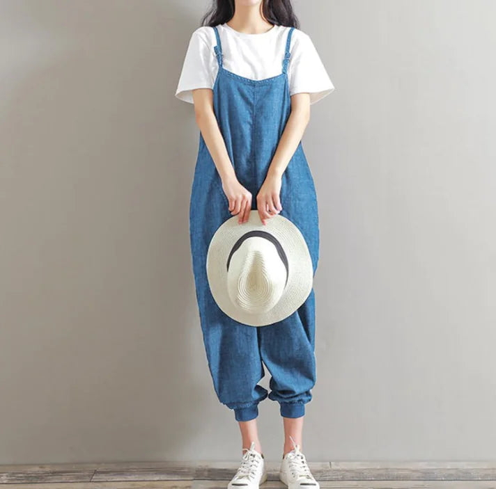 Women's Jumpsuit With Suspender Straps