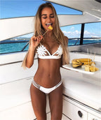 Women's Floral Push Up Bikini Set With Padded Bra