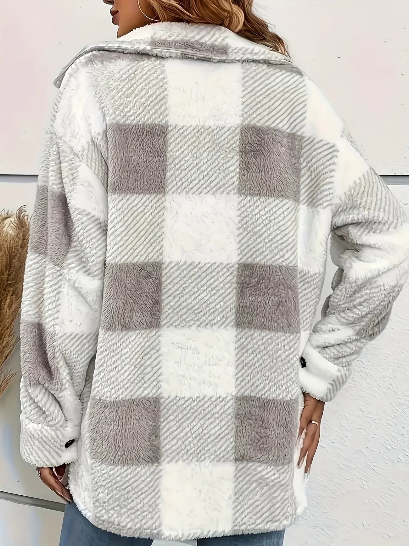 Colored Mosaic Rag Button Coat For Women Women's Coat Not Branded