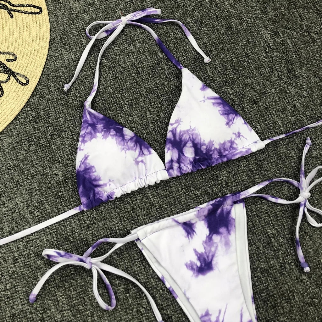 Women's Tie Dye Micro Bikini Set