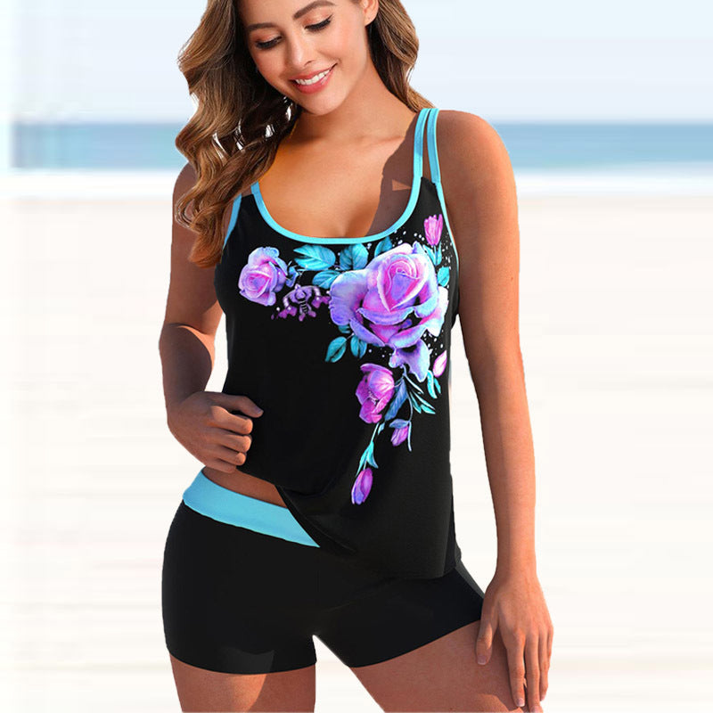 Women's Two Piece Conservative Skirt Bikini