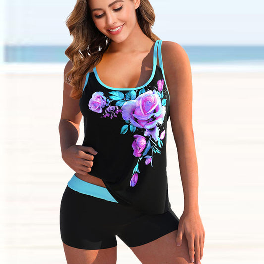 Women's Two Piece Conservative Skirt Bikini