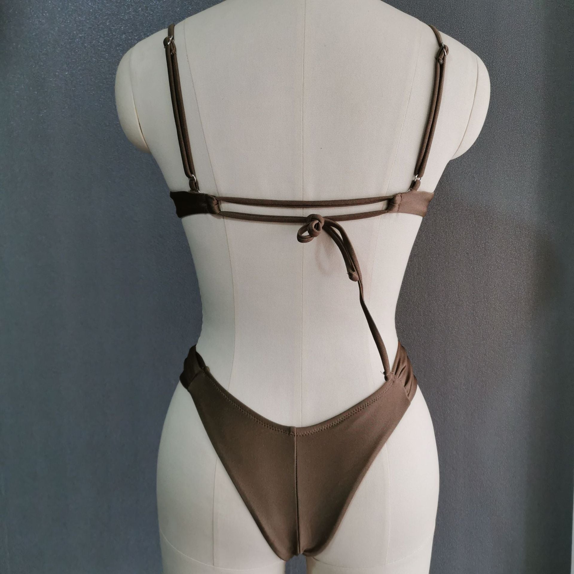 Miyouj Solid Color Push Up Bikini Set For Women