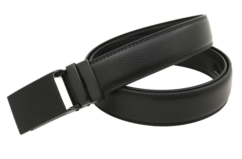 Men's Automatic Buckle Leather Belt - Genuine Cowhide