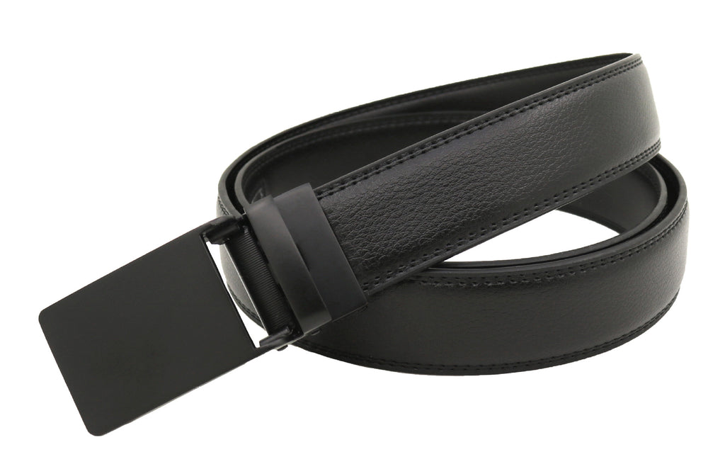 Men's Automatic Buckle Leather Belt - Genuine Cowhide