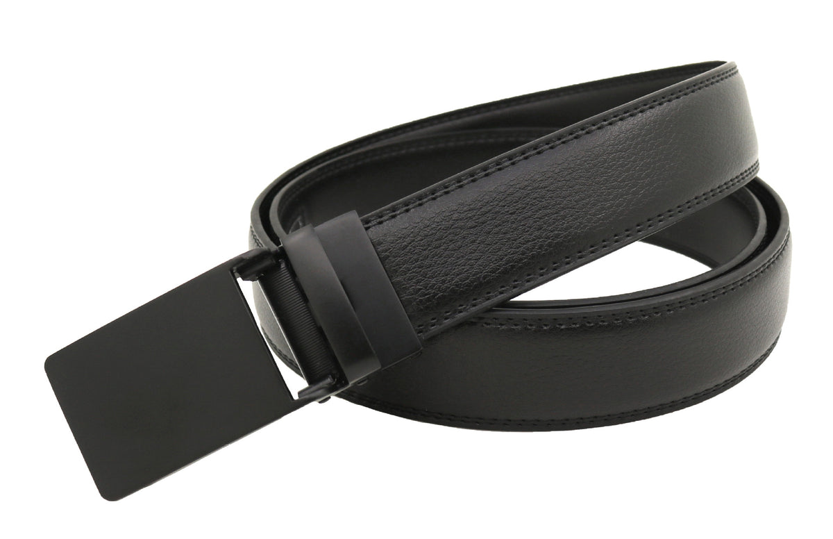 Men's Automatic Buckle Leather Belt - Genuine Cowhide