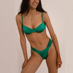 Miyouj Solid Color Push Up Bikini Set For Women