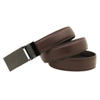 Men's Automatic Buckle Leather Belt - Genuine Cowhide