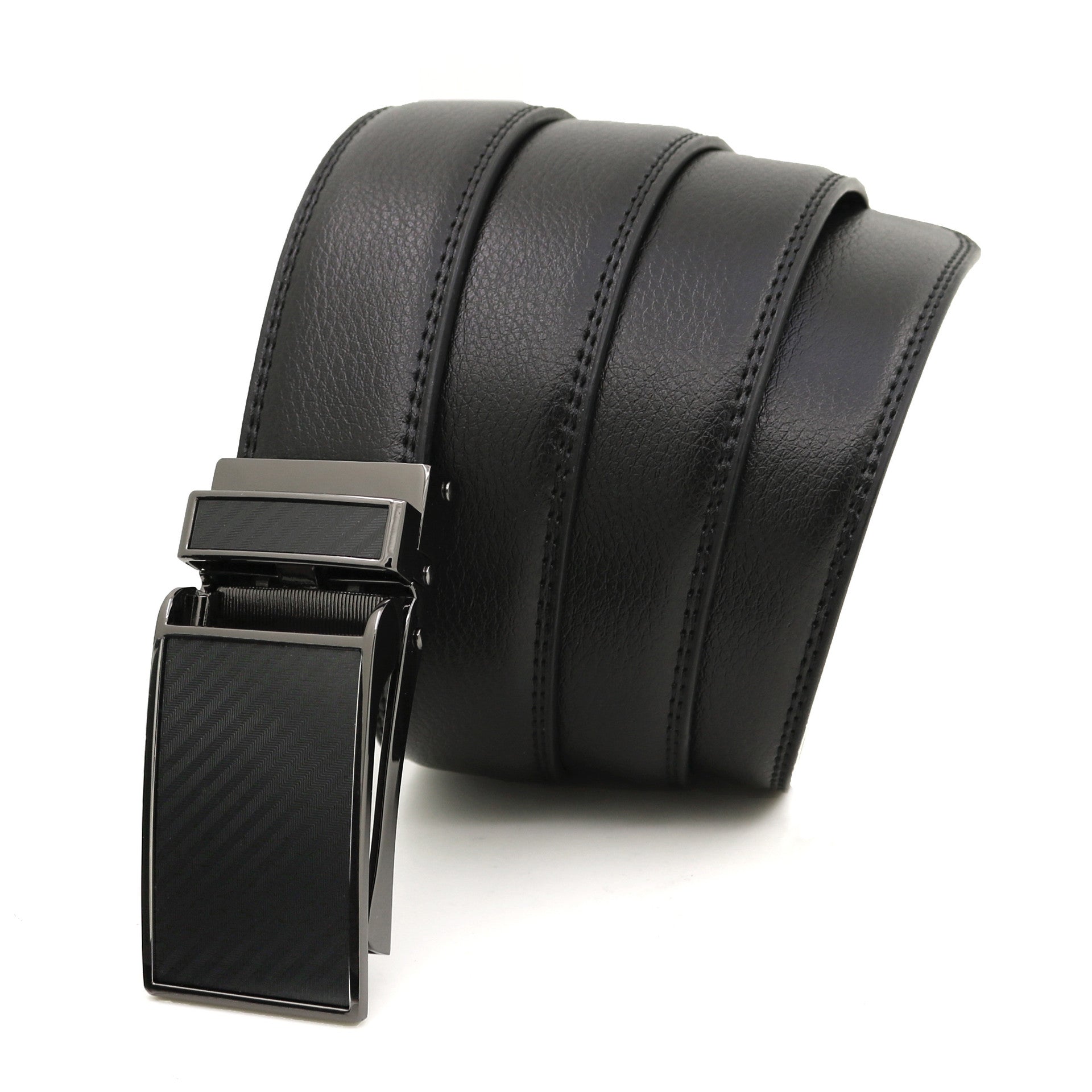Men's Automatic Buckle Leather Belt - Genuine Cowhide Secondary image