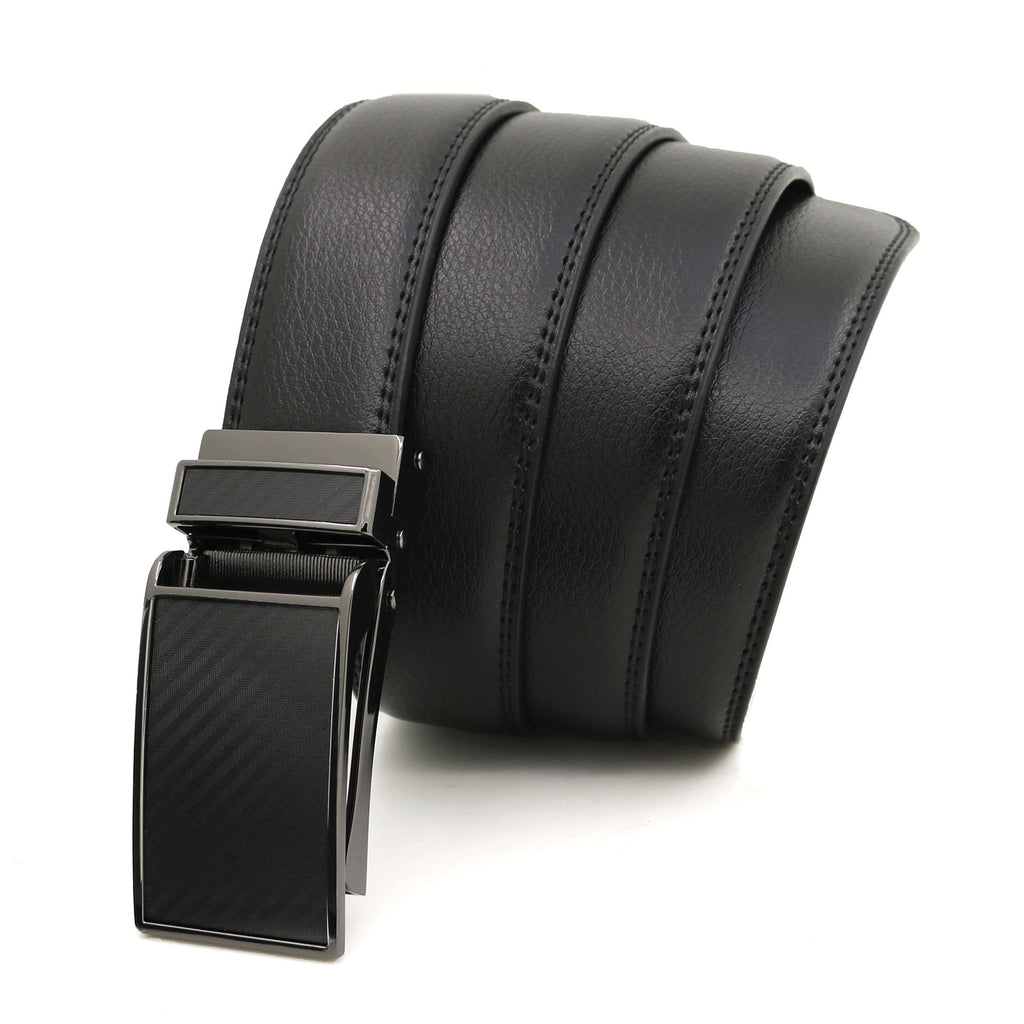 Men's Automatic Buckle Leather Belt - Genuine Cowhide