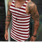 Classic Striped Tank Top - Elegant Style for All Occasions Men's Tank Top Unbranded Red M