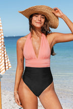 Women's High Waist Backless Siamese Bikini