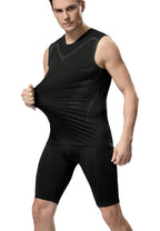 Men's Athletic Sleeveless Compression Tank Top for Sports Men's Activewear Tops Unbranded