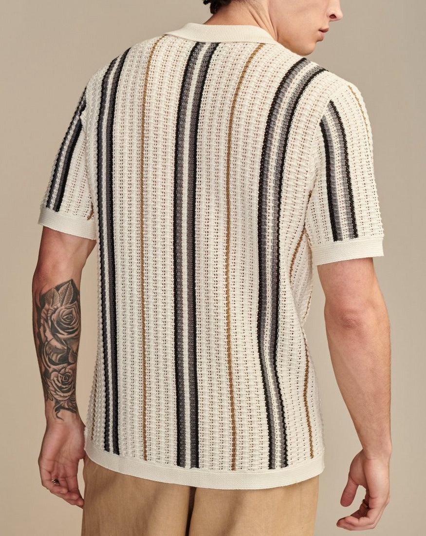 Men's Casual Hollow Knit Polo Shirt Men's Polo Unbranded