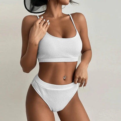 Women's Solid Color Bikini Swimwear