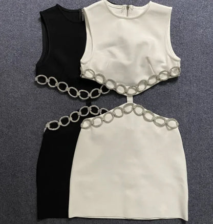 Women's Rhinestone Bandage Dress
